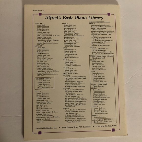 Alfred's Basic Adult Piano Course: Lesson Book, Level One - Picture 2 of 4